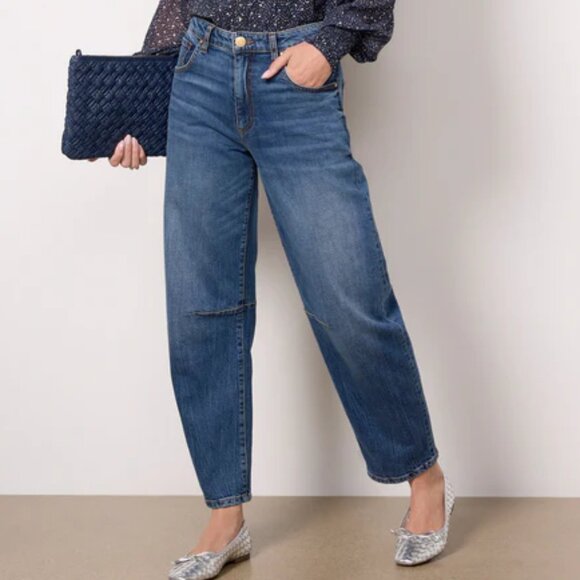 KUT FROM THE KLOTH ASHLEY SLOUCHY BARREL JEANS ANKLE HIGH RISE DENIM sz 2 - Picture 1 of 7